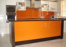 Orange Glass Painted Backspalsh