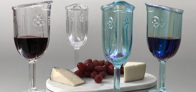 New wine glass designed to fit your face